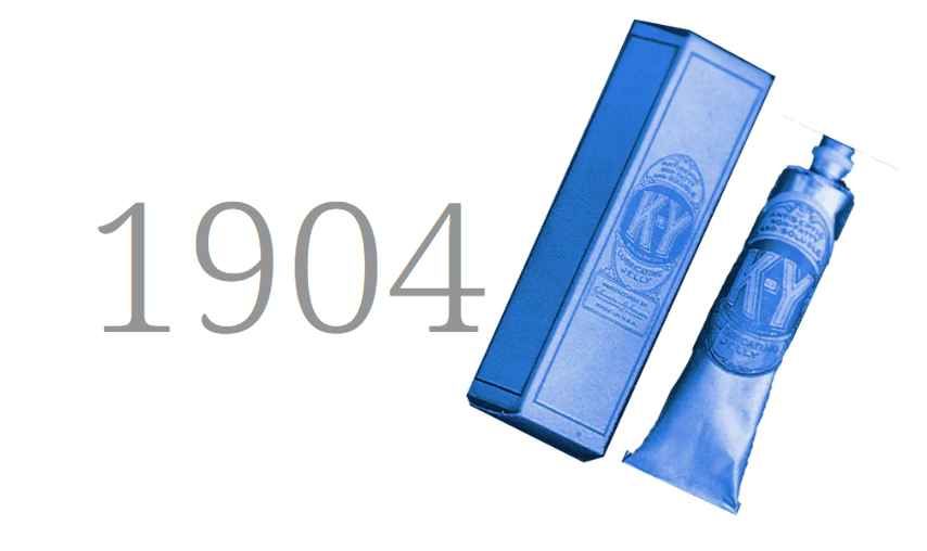Tube de lubrifiant K-Y datant de 1904
