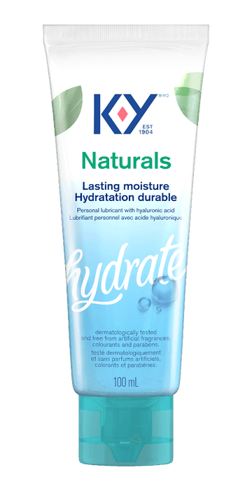 A bottle of K-Y® Lubricant - Naturals® Moisture+ Intimate Gel